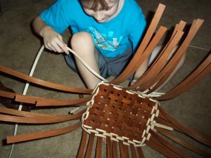 Asher -"It's easier when I sit on the floor. How long will this take?"