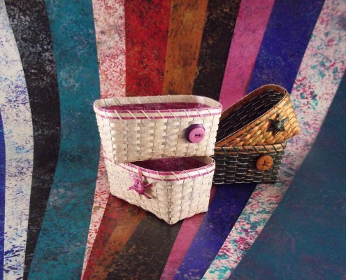 papyrus on painted paper